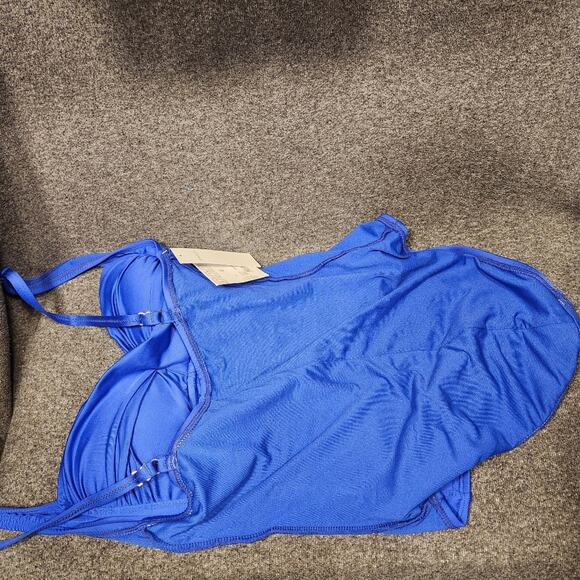 LIZ CLAIBORNE Blue Cobalt One Piece Swimsuit Swim Beach Womens 6 NWT FLAWED - Picture 8 of 10